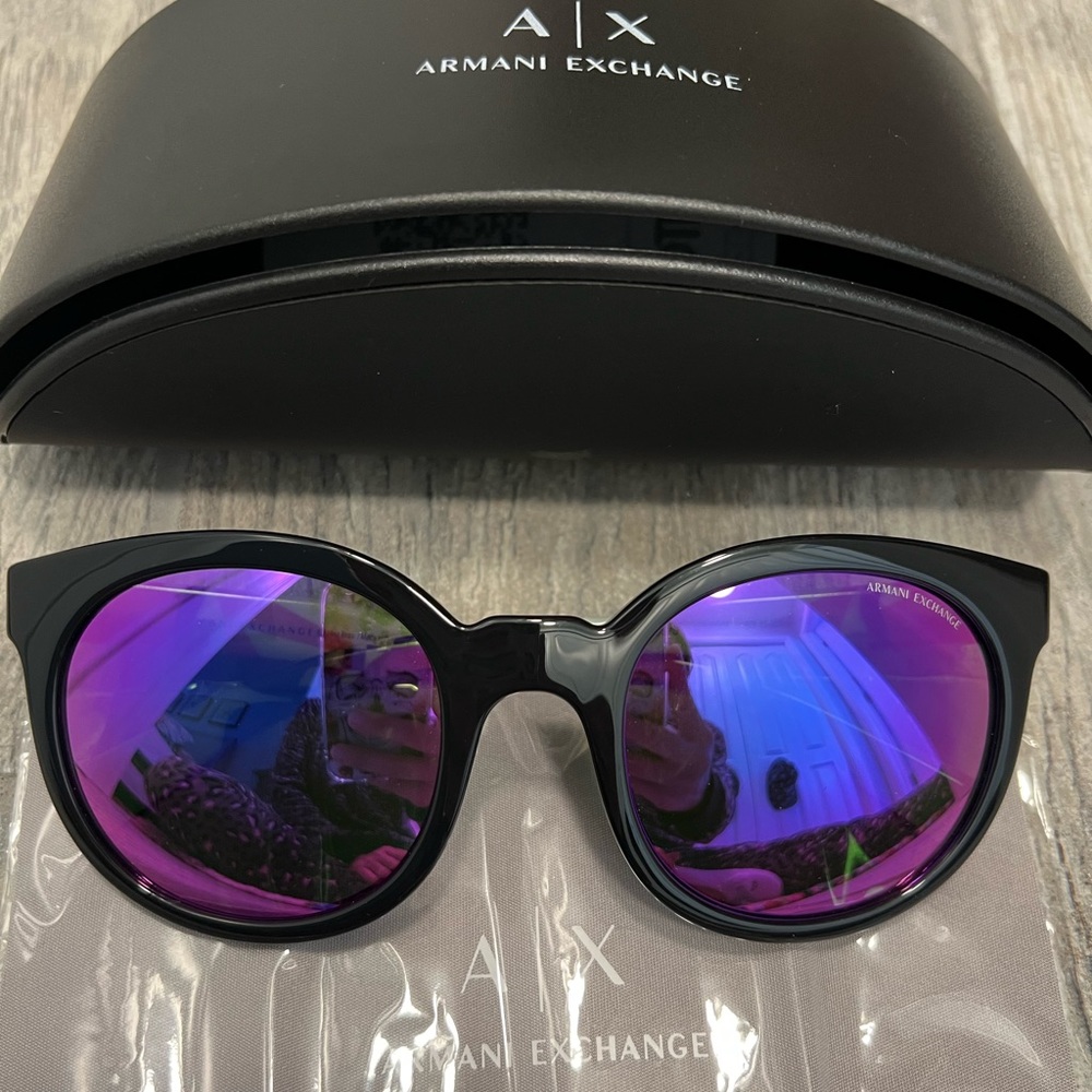 Armani Exchange blue/purple polarized sunglasses